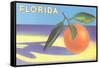 Florida Orange-null-Framed Stretched Canvas