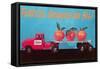 Florida Oranges Are Big, Three Oranges on Toy Flatbed-null-Framed Stretched Canvas