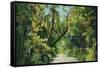 Florida - Overgrown Vegetation Scene-Lantern Press-Framed Stretched Canvas