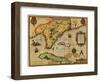 Florida - Panoramic Map-Lantern Press-Framed Art Print