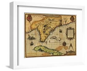 Florida - Panoramic Map-Lantern Press-Framed Art Print