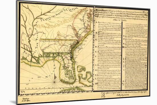 Florida - Panoramic Map-Lantern Press-Mounted Art Print