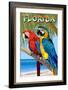 Florida - Parrots-Lantern Press-Framed Art Print