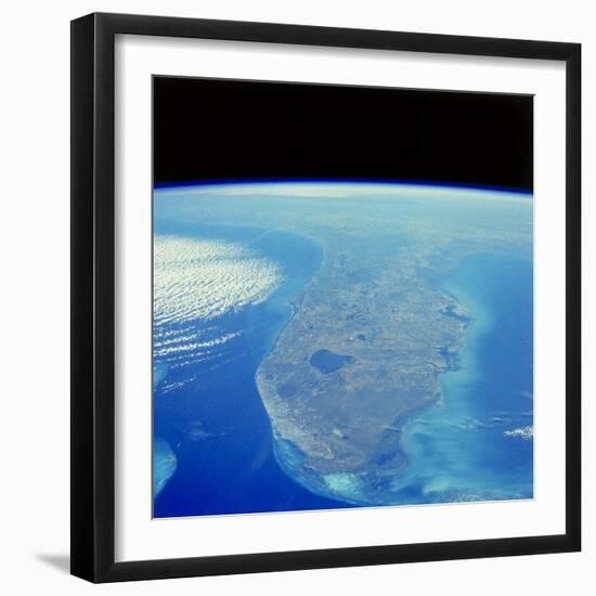 Florida Peninsula Seen From Space Shuttle-null-Framed Premium Photographic Print