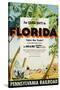 Florida, Pennsylvania Railroad Poster-null-Stretched Canvas
