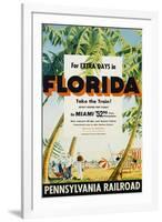 Florida, Pennsylvania Railroad Poster-null-Framed Giclee Print