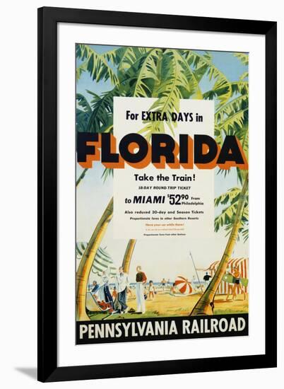 Florida, Pennsylvania Railroad Poster-null-Framed Giclee Print