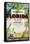 Florida, Pennsylvania Railroad Poster-null-Framed Stretched Canvas