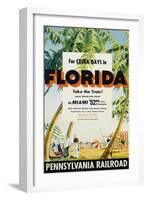 Florida, Pennsylvania Railroad Poster-null-Framed Giclee Print