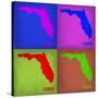 Florida Pop Art Map 1-NaxArt-Stretched Canvas