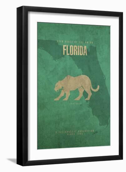 Florida Poster-David Bowman-Framed Giclee Print