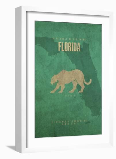 Florida Poster-David Bowman-Framed Premium Giclee Print