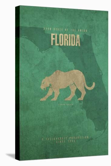 Florida Poster-David Bowman-Stretched Canvas