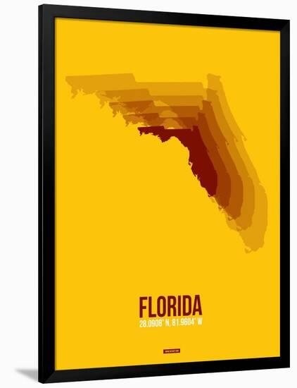 Florida Radiant Map 3-NaxArt-Framed Art Print