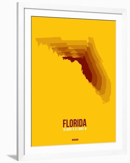 Florida Radiant Map 3-NaxArt-Framed Art Print