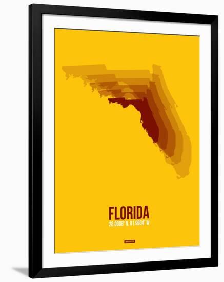 Florida Radiant Map 3-NaxArt-Framed Art Print