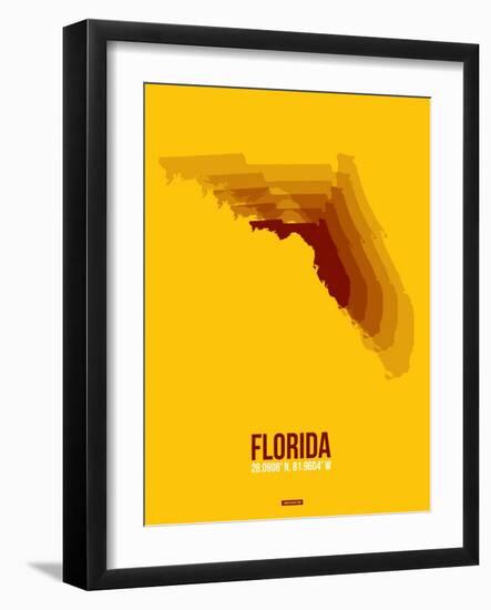 Florida Radiant Map 3-NaxArt-Framed Art Print