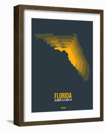 Florida Radiant Map 4-NaxArt-Framed Art Print
