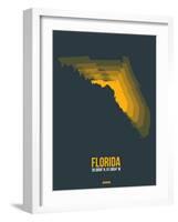 Florida Radiant Map 4-NaxArt-Framed Art Print