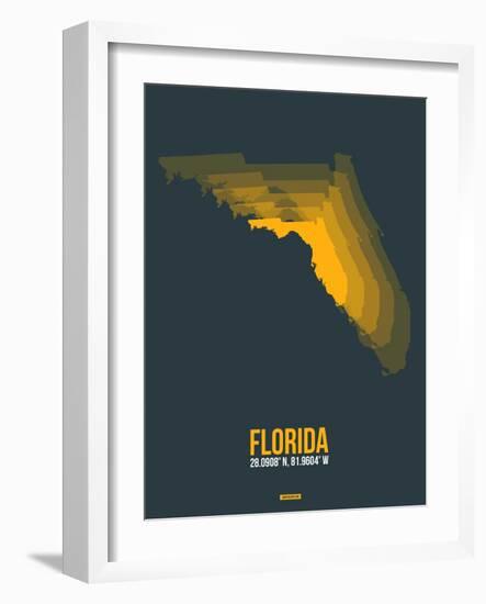 Florida Radiant Map 4-NaxArt-Framed Art Print