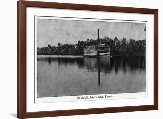 Florida - Riverboat on St. John's River-Lantern Press-Framed Art Print