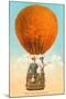 Florida Romance Couple in Orange Balloon-null-Mounted Art Print