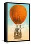 Florida Romance Couple in Orange Balloon-null-Framed Stretched Canvas