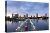 Florida, Saint Petersburg, Skyline, Tampa Bay, Pier, Pinellas County-John Coletti-Stretched Canvas