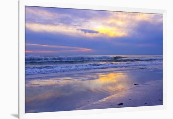 Florida, Sarasota, Crescent Beach, Siesta Key, Sunset over Ocean-Bernard Friel-Framed Photographic Print