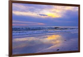 Florida, Sarasota, Crescent Beach, Siesta Key, Sunset over Ocean-Bernard Friel-Framed Photographic Print