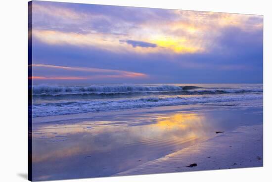 Florida, Sarasota, Crescent Beach, Siesta Key, Sunset over Ocean-Bernard Friel-Stretched Canvas