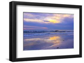 Florida, Sarasota, Crescent Beach, Siesta Key, Sunset over Ocean-Bernard Friel-Framed Photographic Print