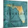 Florida Sea Map-Jace Grey-Mounted Art Print