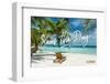 Florida - Seas the Day - Beach Lounger & Palms - Lantern Press Photography-Lantern Press-Framed Photographic Print