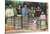 Florida - Seminole Indian Ladies-Lantern Press-Stretched Canvas