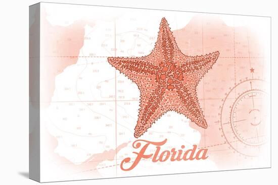 Florida - Starfish - Coral - Coastal Icon-Lantern Press-Stretched Canvas