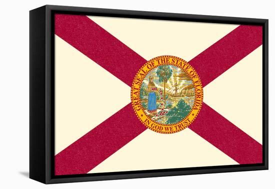 Florida State Flag-Lantern Press-Framed Stretched Canvas