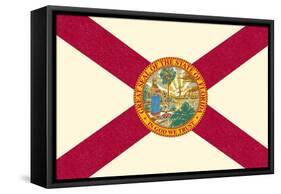 Florida State Flag-Lantern Press-Framed Stretched Canvas