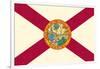 Florida State Flag-Lantern Press-Framed Art Print