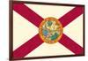 Florida State Flag-Lantern Press-Framed Art Print