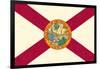 Florida State Flag-Lantern Press-Framed Art Print