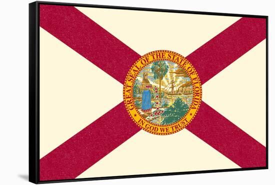 Florida State Flag-Lantern Press-Framed Stretched Canvas
