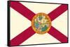 Florida State Flag-Lantern Press-Framed Stretched Canvas