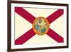 Florida State Flag-Lantern Press-Framed Premium Giclee Print