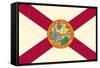 Florida State Flag-Lantern Press-Framed Stretched Canvas