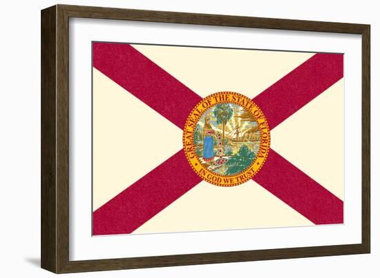 Florida State Flag-Lantern Press-Framed Art Print