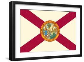 Florida State Flag-Lantern Press-Framed Art Print