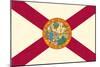 Florida State Flag-Lantern Press-Mounted Art Print