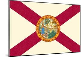 Florida State Flag-Lantern Press-Mounted Art Print