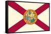 Florida State Flag-Lantern Press-Framed Stretched Canvas